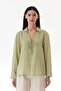 Buttoned Loose Shirt with Tie Front - 8