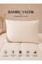 Cream 100% Pure Bamboo Pillow 50X70 cm Hypoallergenic with Extra Cover - 7