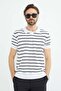 Striped Apaş Collar Knitwear T-Shirt - 4
