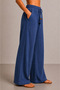 Cotton Muslin Fabric Summer Sweat-Repellent Cotton High Waist Wide Leg Palazzo Women's Trousers - 3