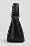 Studded Double Zipper Faux Leather Handbag - 2