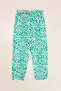 Patterned Girls' Pants with Elastic Waistband - 4