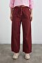 Gabardine Trousers with Tassels and Elastic Waist - 6