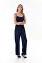 Modal Jumpsuit with Straps and Zipper - 5