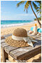 100% Paper, Hand Knitted, Straw Hat for Women (Size 57-58) (There Is a Drawstring Inside) - 3