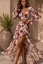 Long Sleeve Crop Ruffle Skirt Set - 7