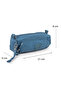 Krinkıl/Klinkır 2 Zippered Ankle Strap Mobile Phone Hand Makeup Bag Wallet Pen Holder Blue 1115J - 3