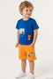 Baby Boy Shorts Set Cute Animal Friends 9 Months-3 Years, Cobalt Blue - 2