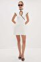Ribbed Chest-Cut Out Mini Dress - 4