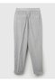 Women's Light Beige Velvet Trousers with Elastic Waist - 4