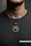 Wolf Vegvisir Compass Handcrafted Stainless Steel Chain Men Necklace - 2