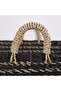 Black Sea Banana Fiber Handmade Large Basket 53X55X48 cm - 5