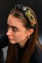 Bym8006 Handcrafted Floral Black Women's Hair Crown Henna Engagement Evening Dress Hair Accessory - 3
