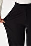 Lycra Series Move Double Buttoned Stretchy Black Palazzo Pants - 3