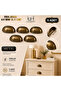 Metal Dish Handle Stone Mussel Handle Modern Retro Rustic Cabinet Drawer Dresser Handle 64 mm Double Hole