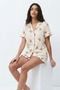 Women's Patterned Trendy Snow White Pajama Set - 6