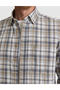 Brown Plaid Regular Fit Long Sleeve Shirt 50316754-Vr029 - 6