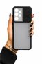 Samsung Galaxy A53 5g Compatible Case with Sliding Camera Protection Matte Lens Phone Case - Black