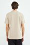 Text Embroidered Crew Neck T-Shirt - 8