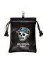 black Golf Themed Skull Hat Design Pouch Portable Drawstring Bag for Golf Balls Ideal Gift for Golfe