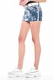 Wy123 tie-dye wash pattern super women mini denim skirt - 2