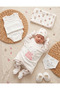 Hospital Exit Baby Girl 10-Piece Teddy Bear Embroidered Cotton Gift