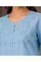 Women’s Riya Blue 2-Piece Embroidered Kurta Set - 3