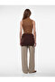 Cotton Stand Collar Slim Fit Sleeveless Bodysuit - 3