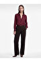 Crepe Fabric Buttoned Classic Collar Long Sleeve Shirt