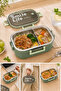 Smile Life 980 ml 304 Stainless Steel Lunch Box – with Removable Divider, Locks on 4 Sides