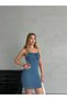 Rochie din denim cu bretele - 6