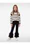 Long Sleeve Crew Neck Striped Sweater