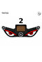 Led Angry Eye Effect Flicker Sensor Rechargeable Car Window Decor Light Rechargeable with Solar Power and Type-C - 6
