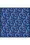 Blue geometric pattern 100% twill silk scarf 4327-84 - 3