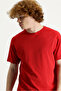 Crew Neck Slim Fit Slim Fit Linen Blend T-Shirt - 2