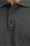 Regular Fit Cotton Embroidered Pocket Non-Curling Polo Neck T-Shirt - 6