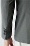 8 Drop Muscle Fit Long Athletic Cut Mono Collar Seersucker Striped Jacket - 5