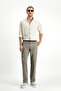 Slim Fit Slim Fit Elastic Waist Lycra Canvas / Chino Trousers