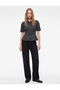 Slim Fi Stitched Detail Crew Neck Short Sleeve Peplum T-Shirt