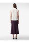 Crepe Fabric Drape Detailed High Neck Sleeveless Blouse - 3