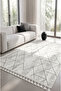 Tasseled Non-Slip Floor Mat Hallway Kitchen Carpet Machine Washable