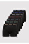 7er-Pack schwarze Basic-Boxershorts 0912287-900