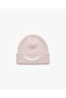 Women's Chain Beanie Fo 2670 Pink Patterned Knit, Warm and Stylish Winter Beanie - 2