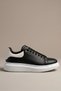 Urban Comfort Series: Black Leather Men's Minimalist Sneakers - 3