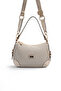 Beige - Beige Logo Women's Shoulder Bag Sp1269 - 6
