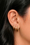 Gold Color Steel 10-12-14 mm 6-Piece Hoop Earrings 2.50 mm - 2