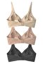 Seamless Bra - Soft |   Laser Cut Wire-Free Seamless Women's Bra with Adjustable Straps, Pack of 3 - 2