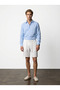 Basic Elastic Waist Drawstring Linen Shorts - 4