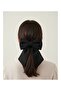 Black Chiffon Bow Automatic Clip-On Hairpin - Ribbon Hair Accessory with Different Color Options