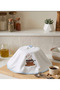 100% Cotton Round Kitchen Towel 50 cm – Set of 2 |   High Absorbency, with Hanging Loop, Stylish Embroidered Design, Machine Washable Drying Cloth - 5
